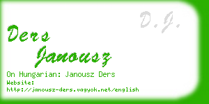 ders janousz business card